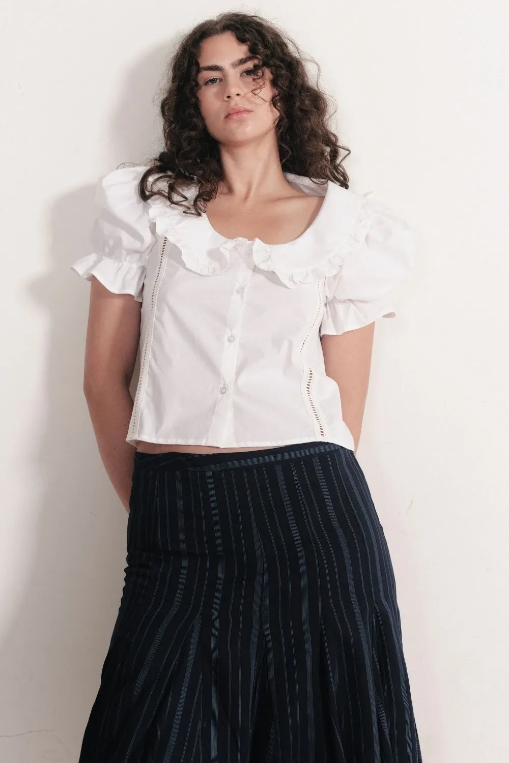 MADELINE SHIRT | WHITE sold by SISTER Studios