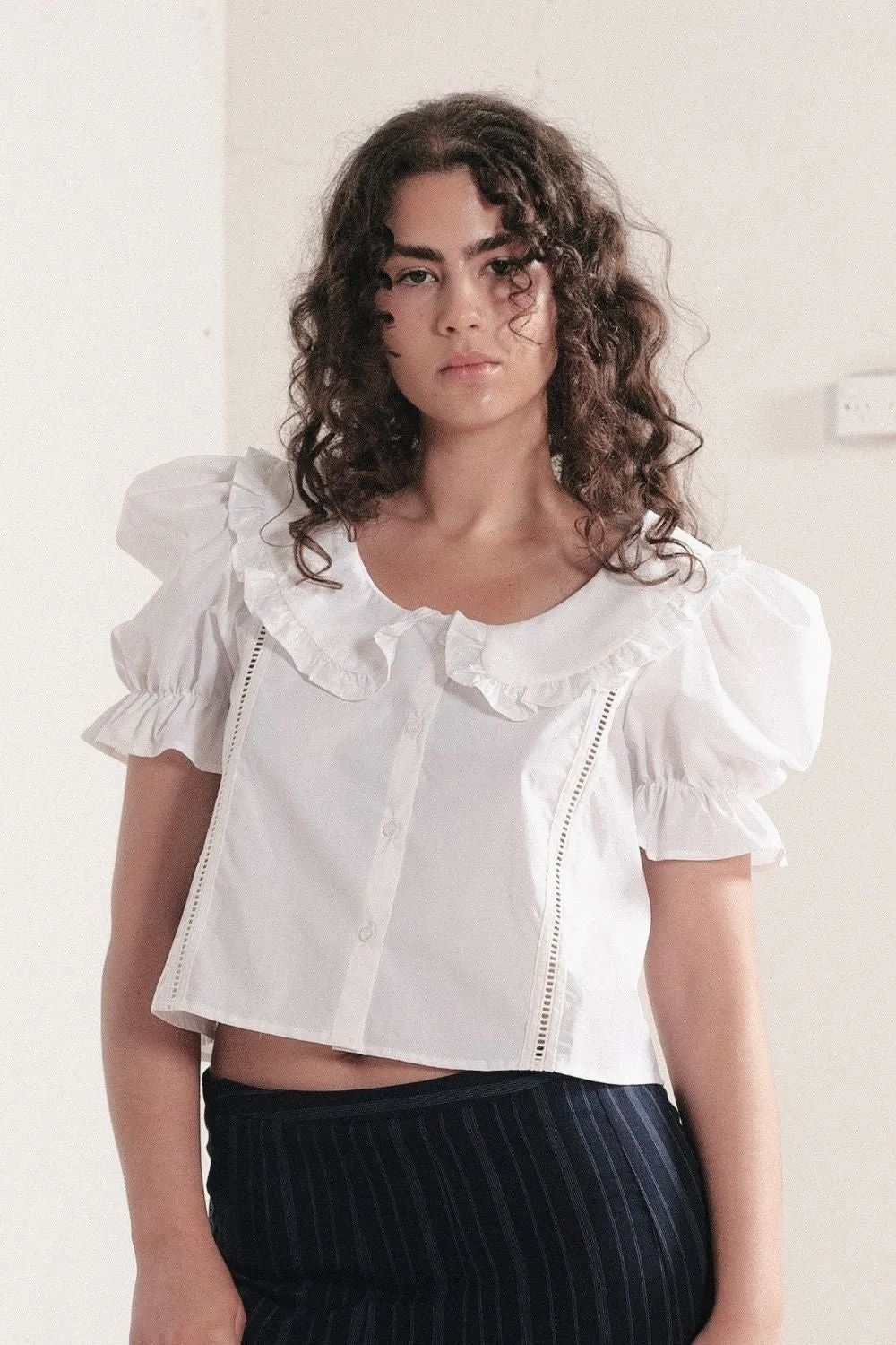 MADELINE SHIRT | WHITE sold by SISTER Studios product image thumbnail 3