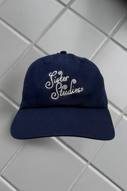 CURLY LOGO CAP | NAVY sold by SISTER Studios