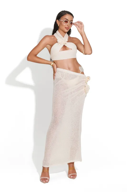 Compleu cu fusta bej Jameria Bogas sold by bogas