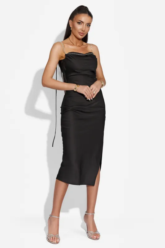 Rochie dama medie neagra Apys Bogas sold by bogas