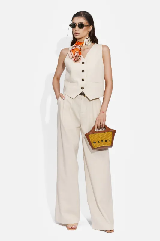 Compleu cu pantaloni dama casual bej Velasy Bogas sold by bogas