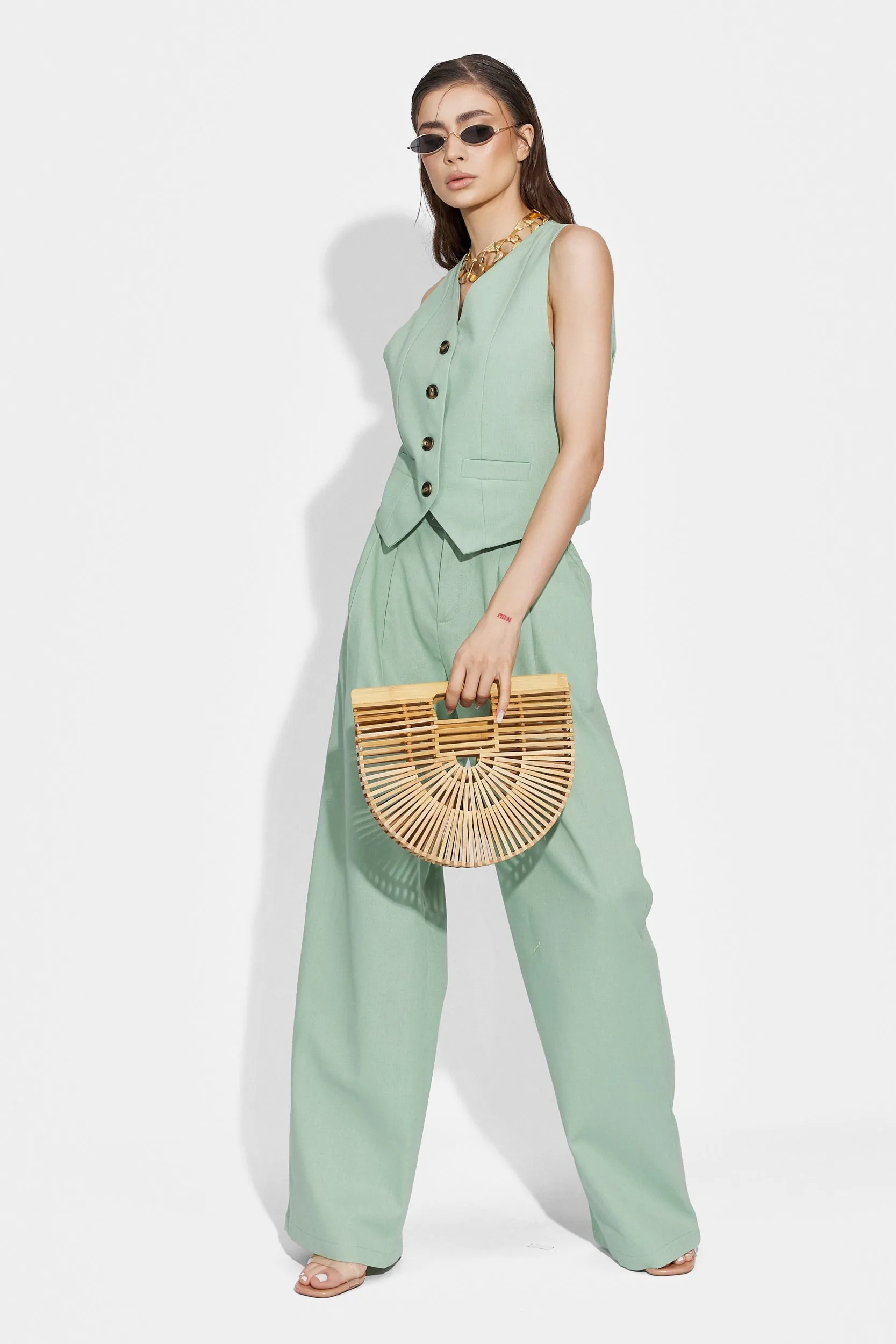 Compleu cu pantaloni dama casual turcoaz Velasy Bogas sold by bogas product image thumbnail 4