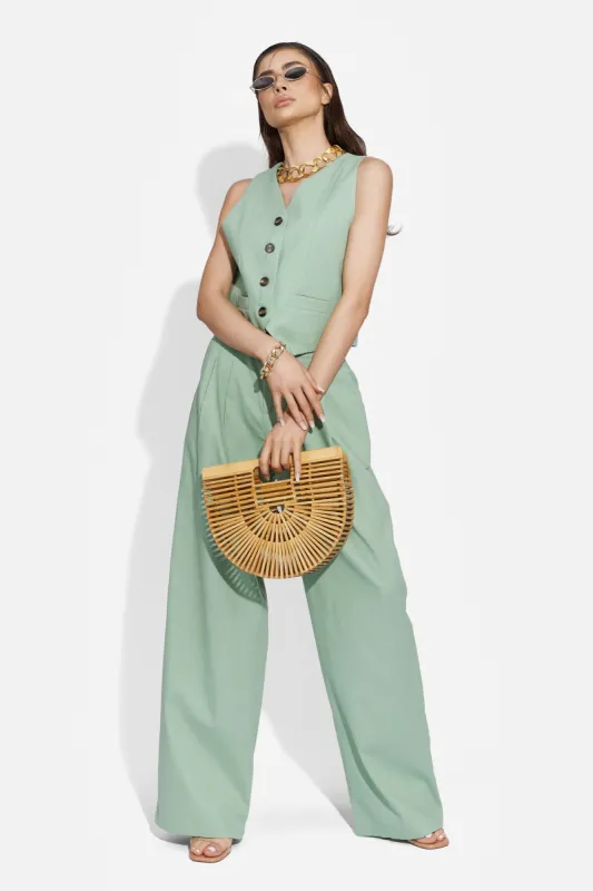 Compleu cu pantaloni dama casual turcoaz Velasy Bogas sold by bogas