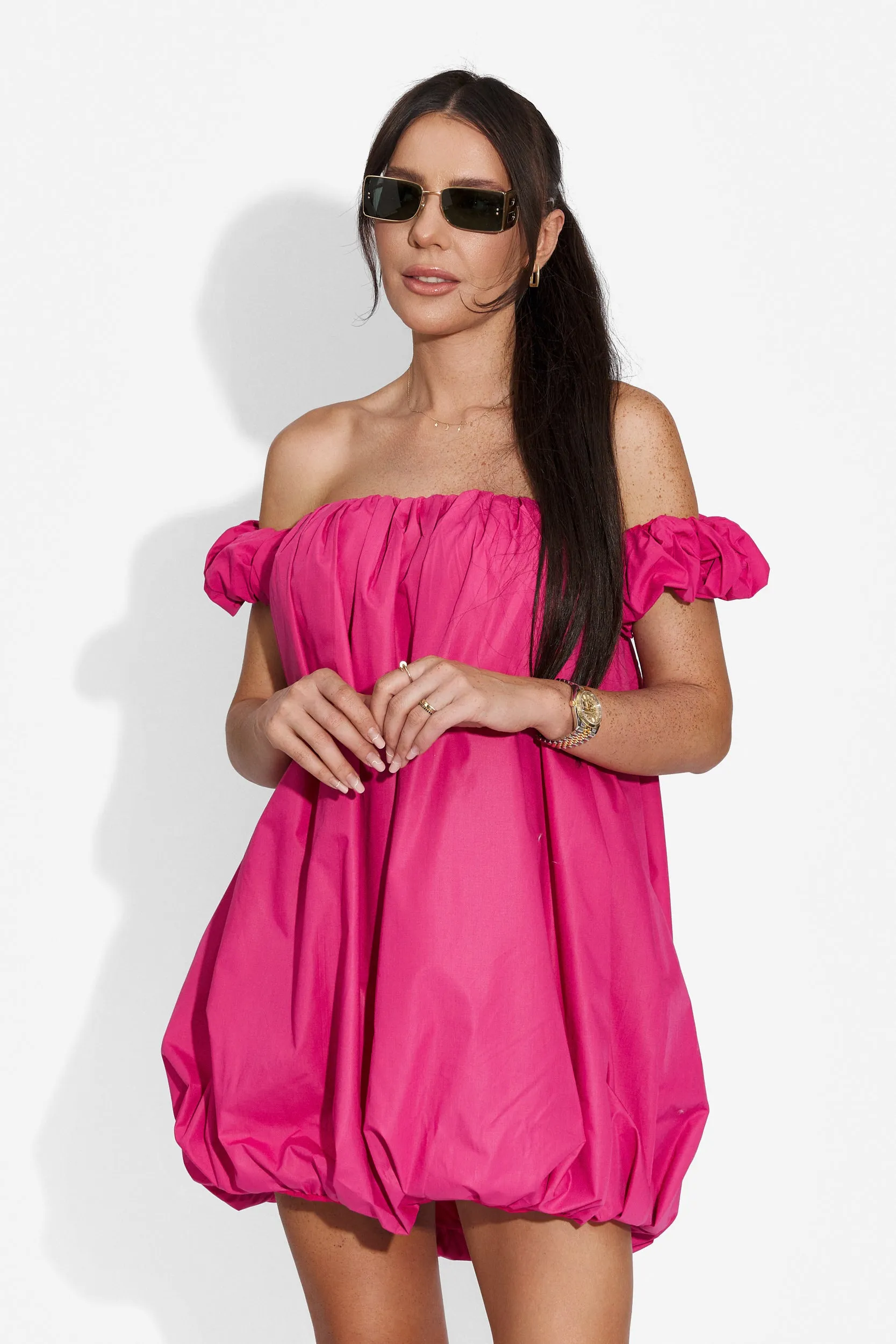 Rochie dama scurta fucsia Searcy Bogas sold by bogas
