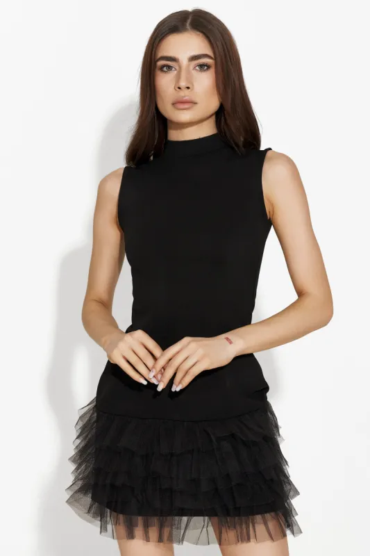 Rochie scurta lycra neagra Elyana Bogas sold by bogas