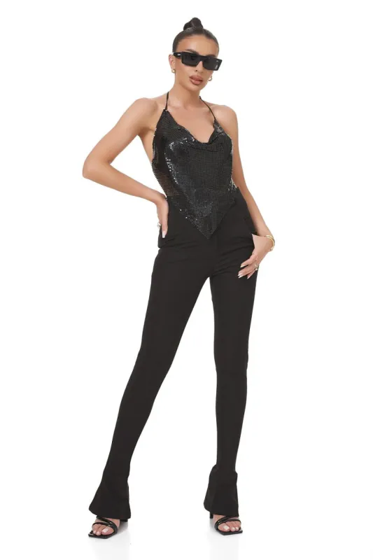 Pantaloni dama eleganti negri Romanus Bogas sold by bogas