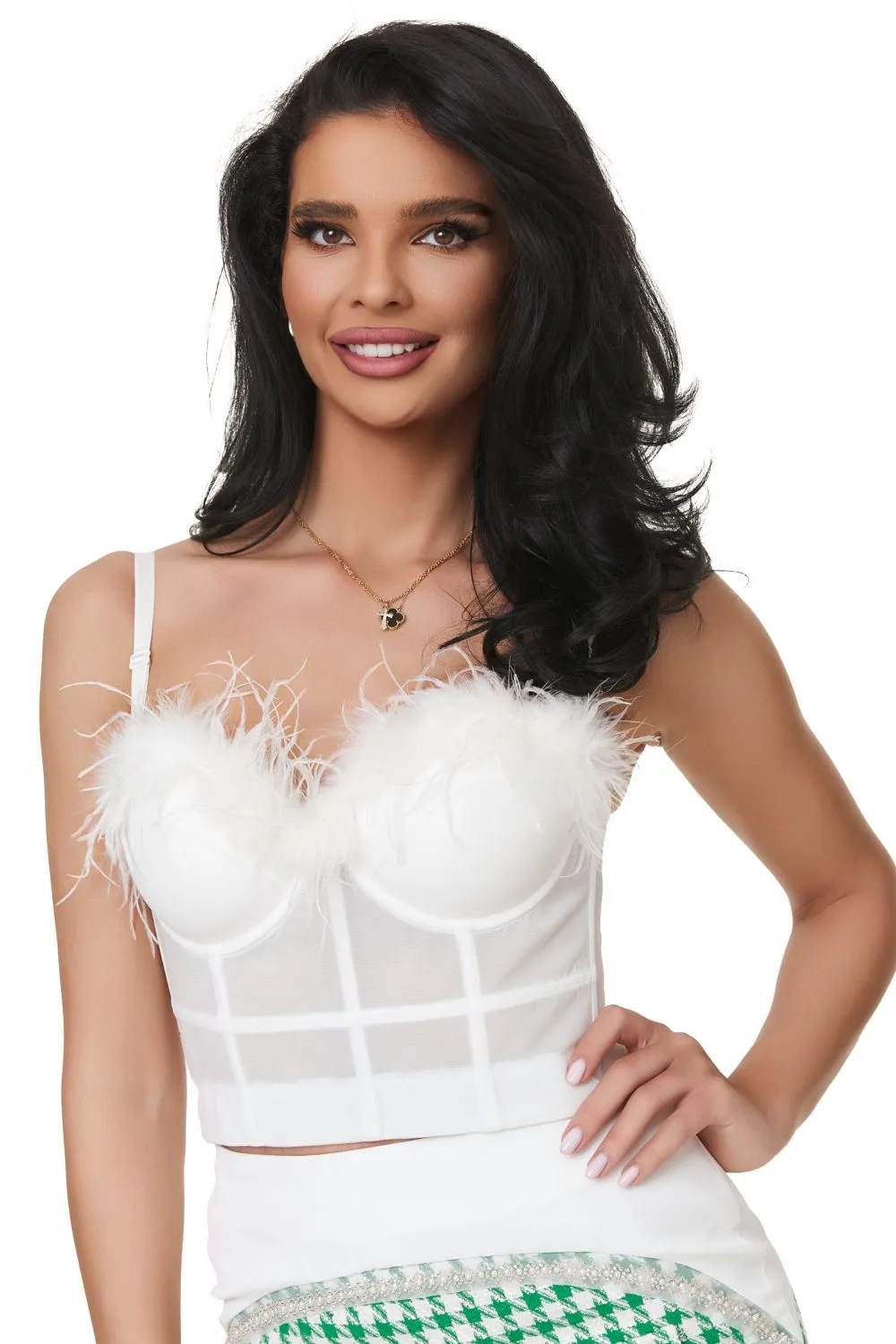 Corset dama elegant alb Sirenys Bogas sold by bogas