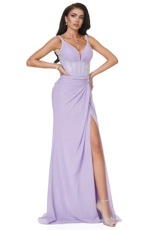 Rochie dama lunga lila Chiliano Bogas sold by bogas