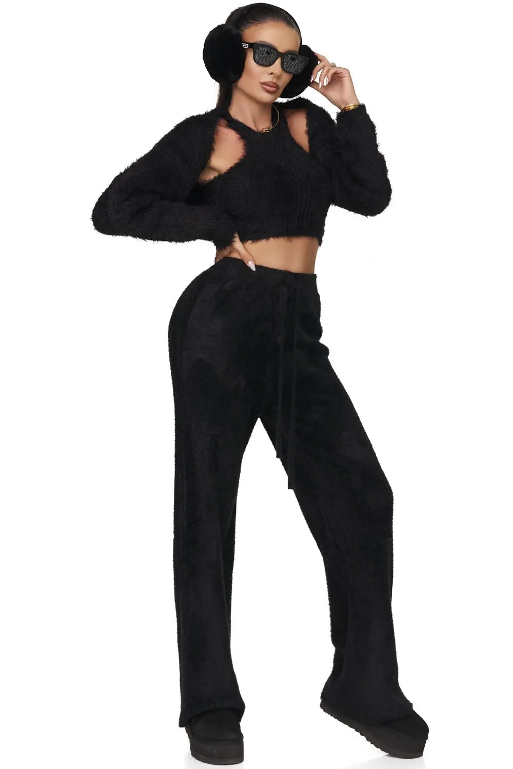 Pantaloni dama casual negri Pasmis Bogas sold by bogas