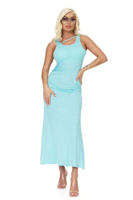 Rochie dama lunga bleu Zebrasi Bogas sold by bogas