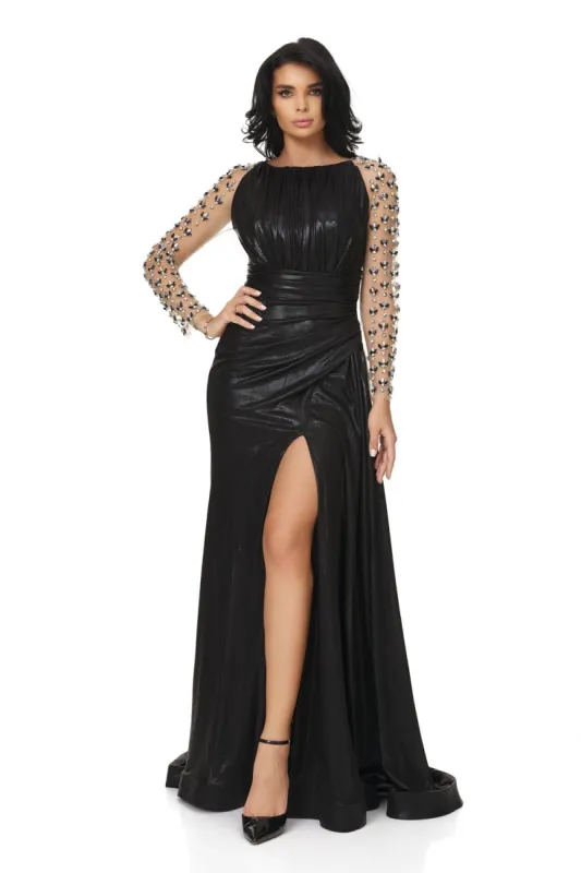 Rochie dama lunga neagra Demesia Bogas sold by bogas