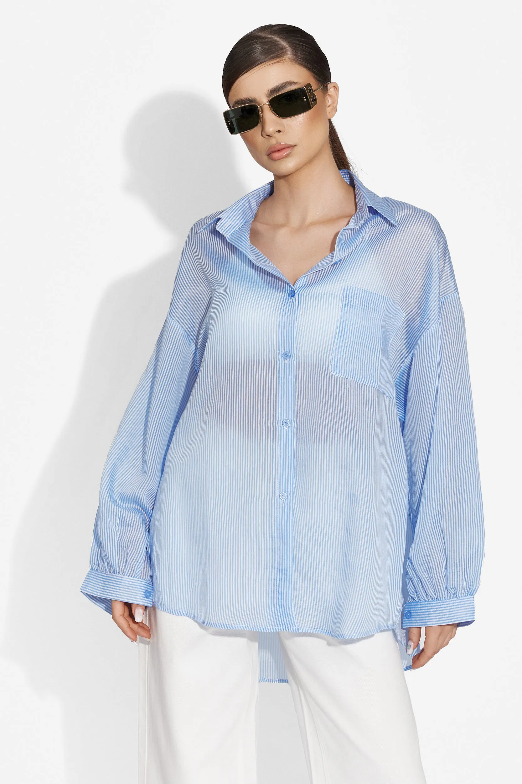 Camasa dama eleganta bleu Naeva Bogas sold by bogas