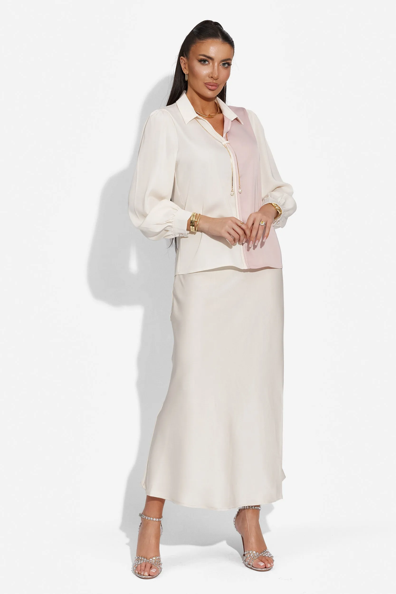 Camasa dama eleganta bej Jumy Bogas sold by bogas product image thumbnail 3