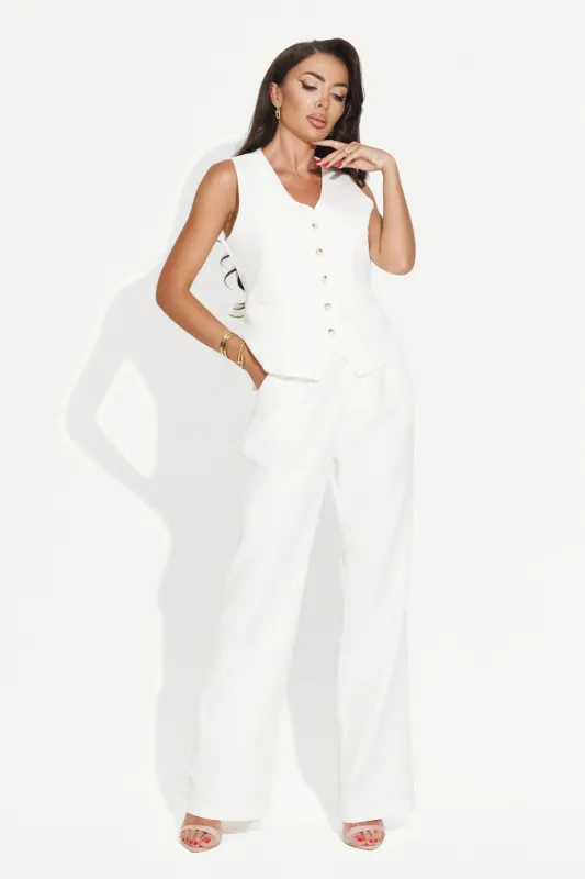 Compleu cu pantaloni alb Eliteia Bogas sold by bogas