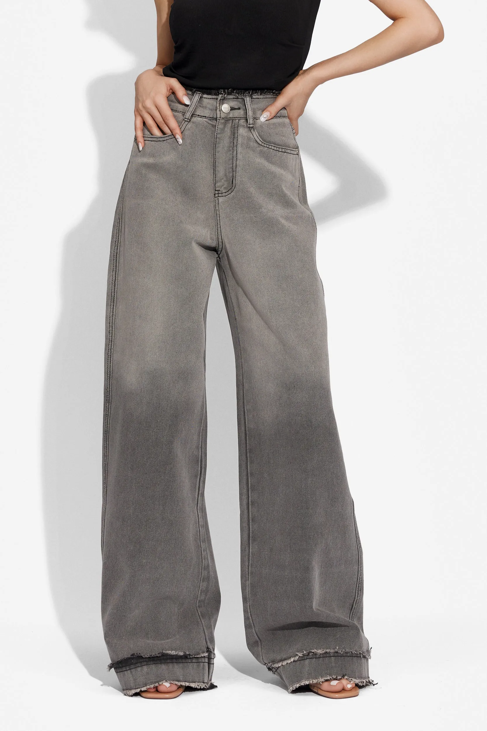 Blugi dama casual gri Unsamy Bogas sold by bogas product image thumbnail 5