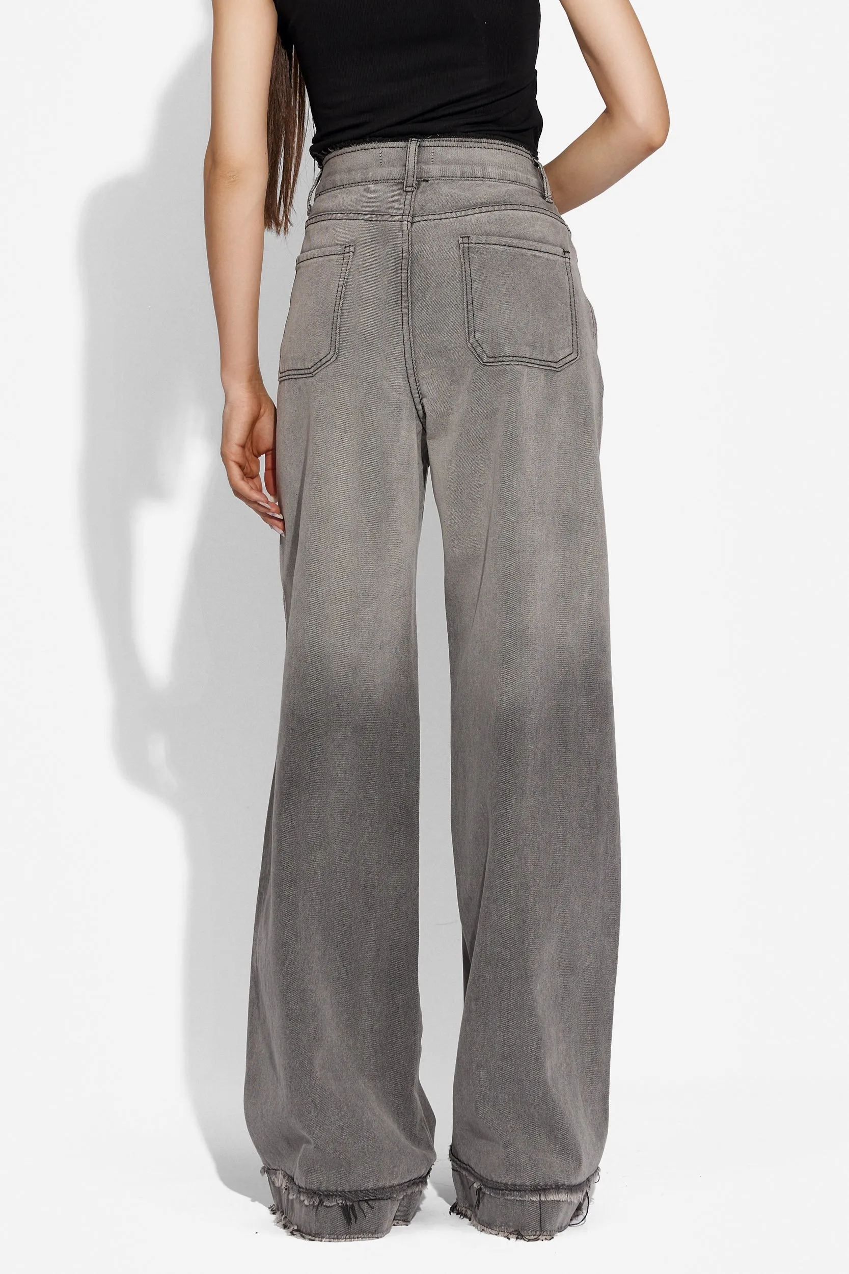 Blugi dama casual gri Unsamy Bogas sold by bogas product image thumbnail 2