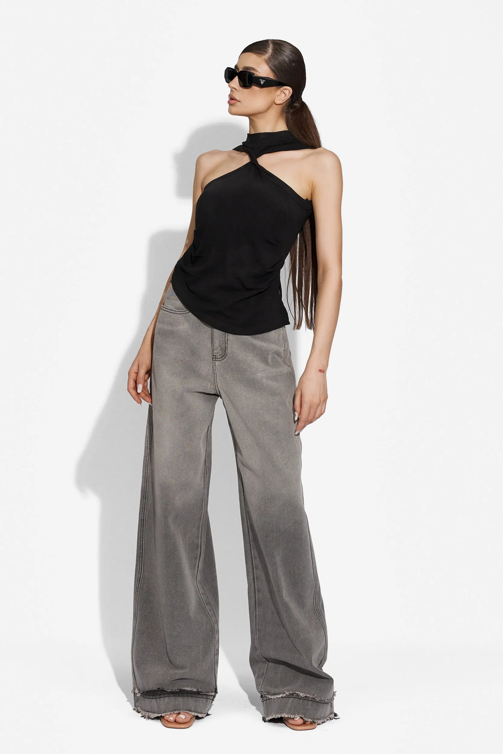 Blugi dama casual gri Unsamy Bogas sold by bogas product image thumbnail 3