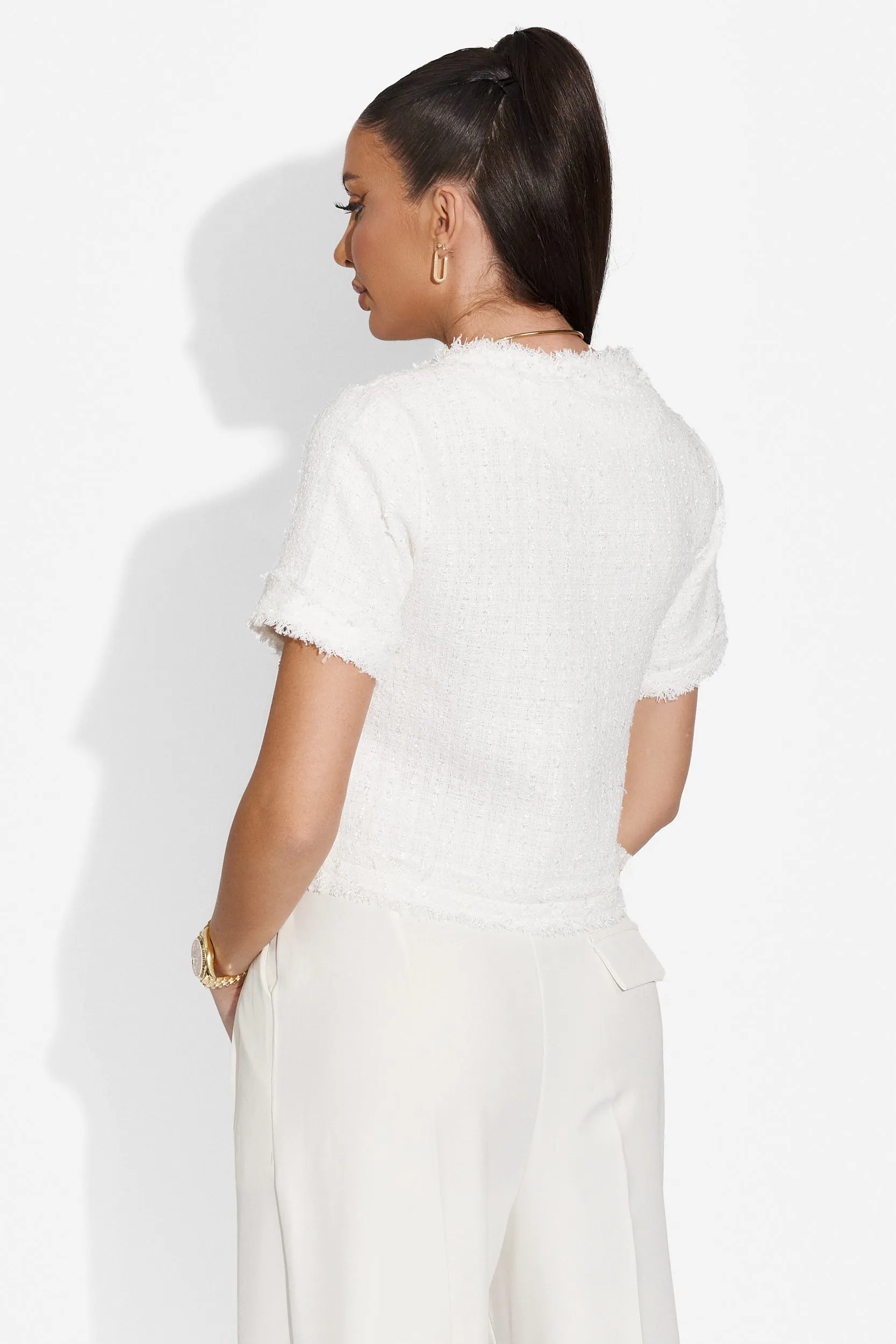 Sacou dama elegant alb Unablety Bogas sold by bogas product image thumbnail 3