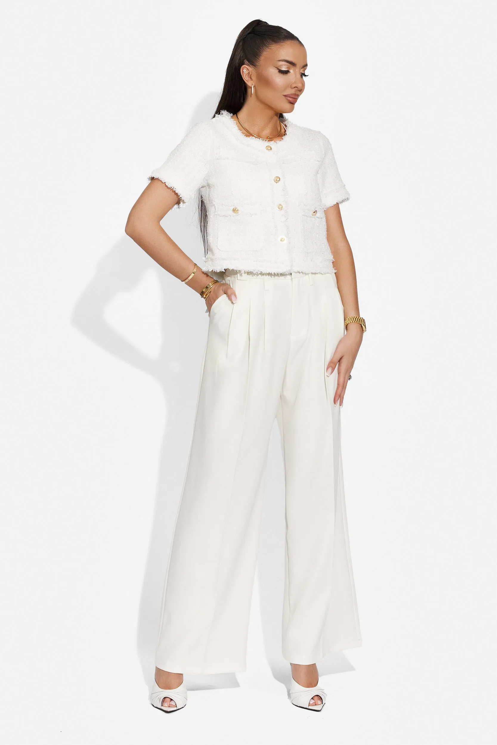 Sacou dama elegant alb Unablety Bogas sold by bogas product image thumbnail 4