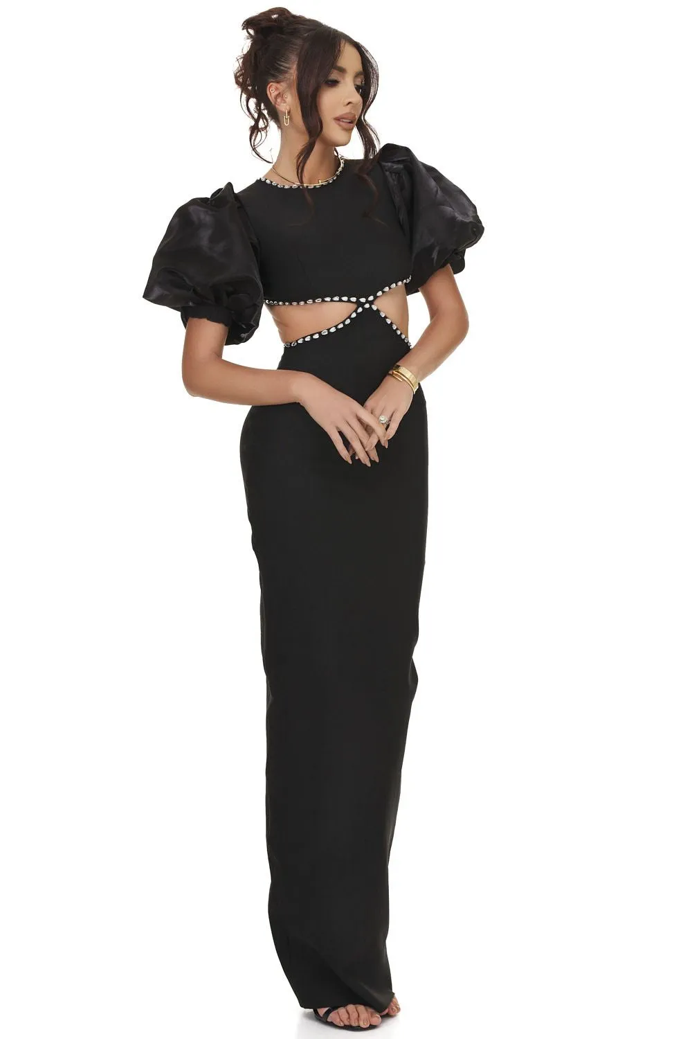Rochie dama midi eleganta neagra Erisay Bogas sold by bogas product image thumbnail 3