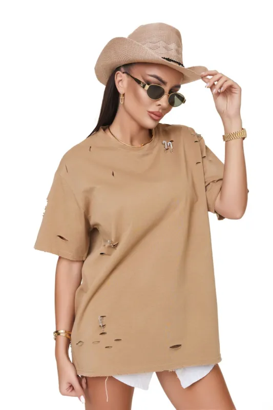 Tricou dama casual maro Voliza Bogas sold by bogas