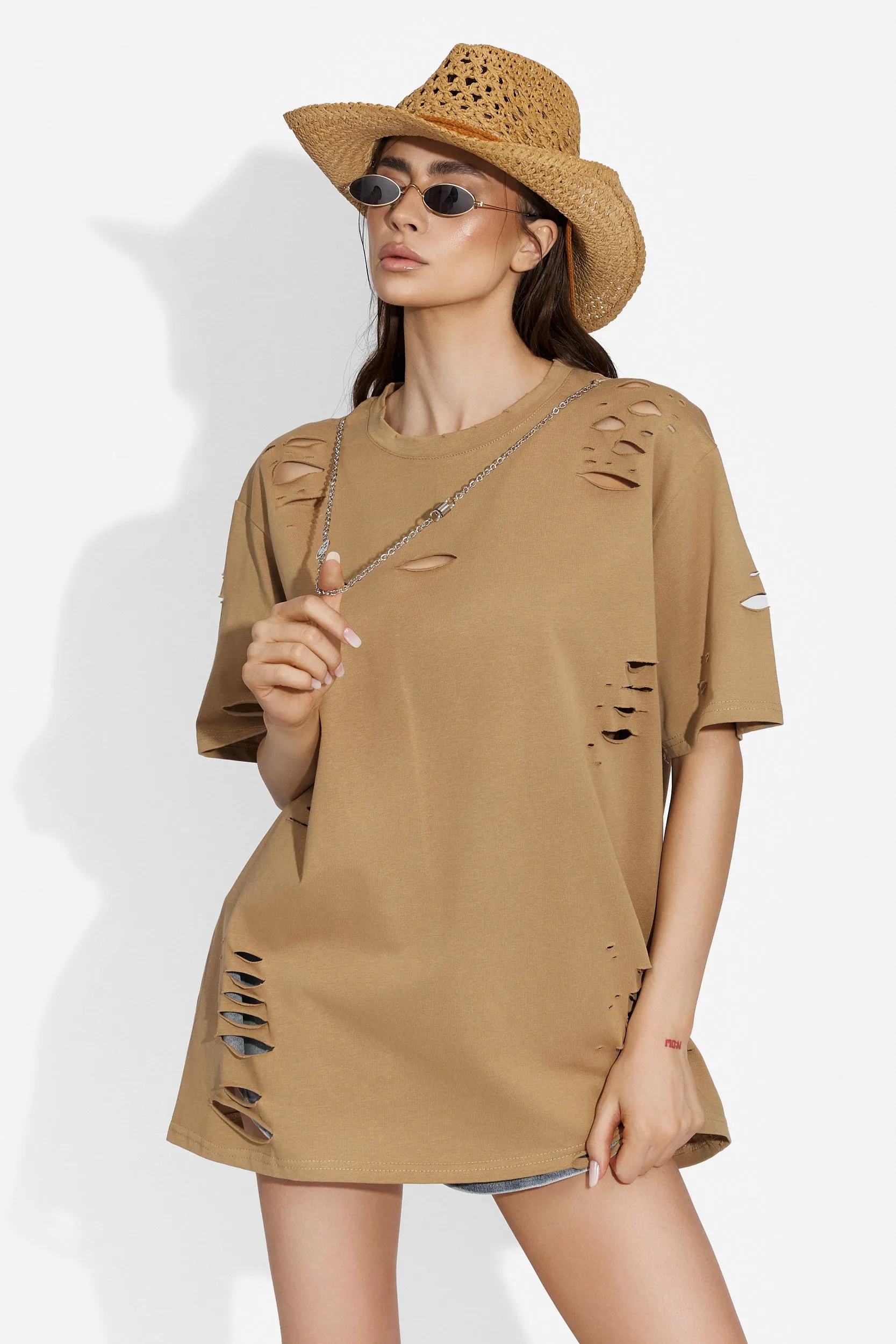 Tricou dama casual maro Clipona Bogas sold by bogas