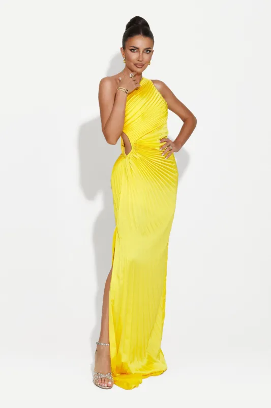 Rochie dama lunga galbena Sanjana Bogas sold by bogas