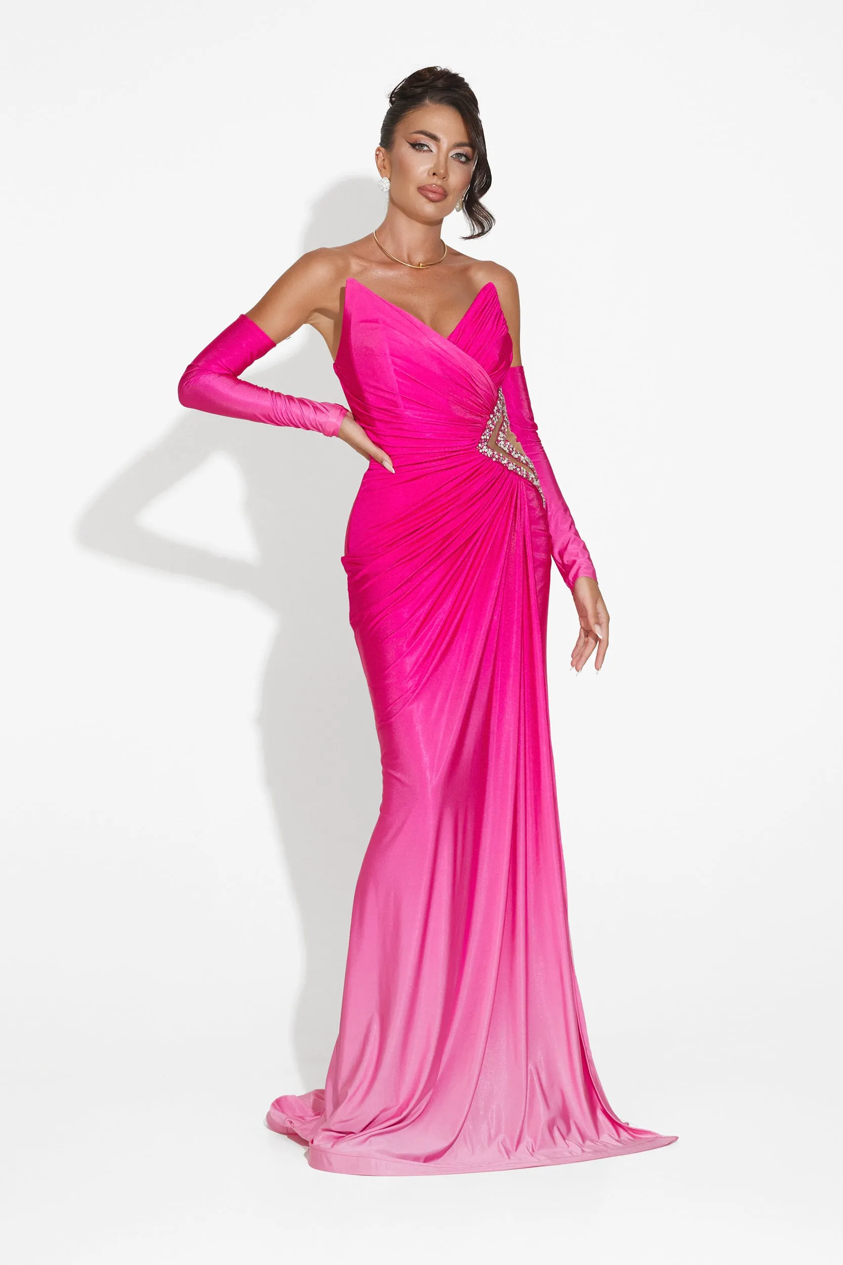 Rochie dama lunga fucsia Zeinas Bogas sold by bogas product image thumbnail 5