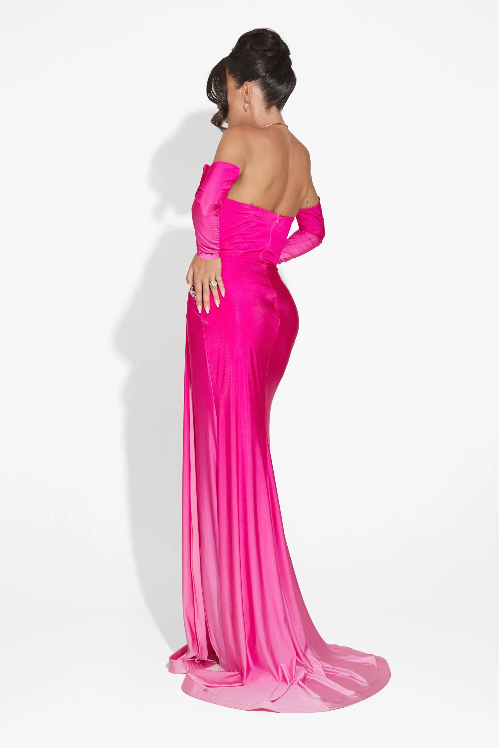 Rochie dama lunga fucsia Zeinas Bogas sold by bogas product image thumbnail 3