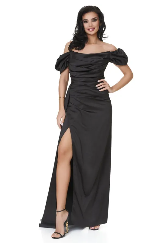 Rochie dama lunga neagra Serminisia Bogas sold by bogas