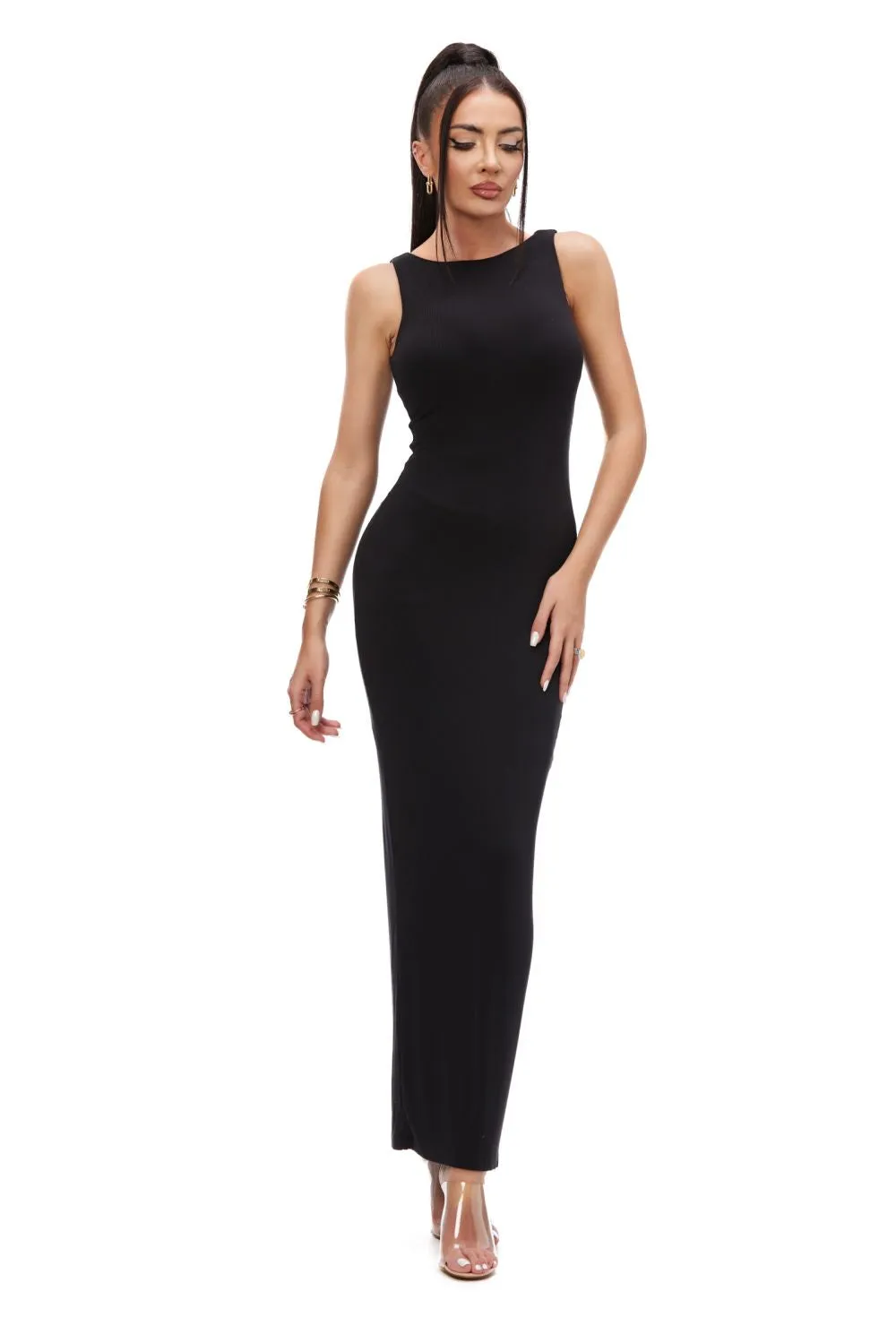 Rochie dama lunga modelatoare neagra Banjy Bogas sold by bogas