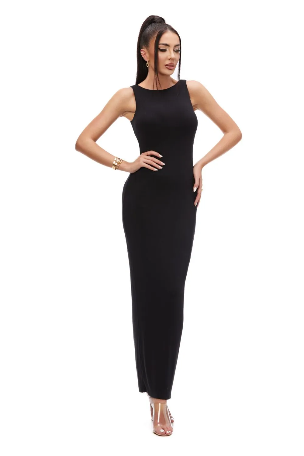 Rochie dama lunga modelatoare neagra Banjy Bogas sold by bogas product image thumbnail 3