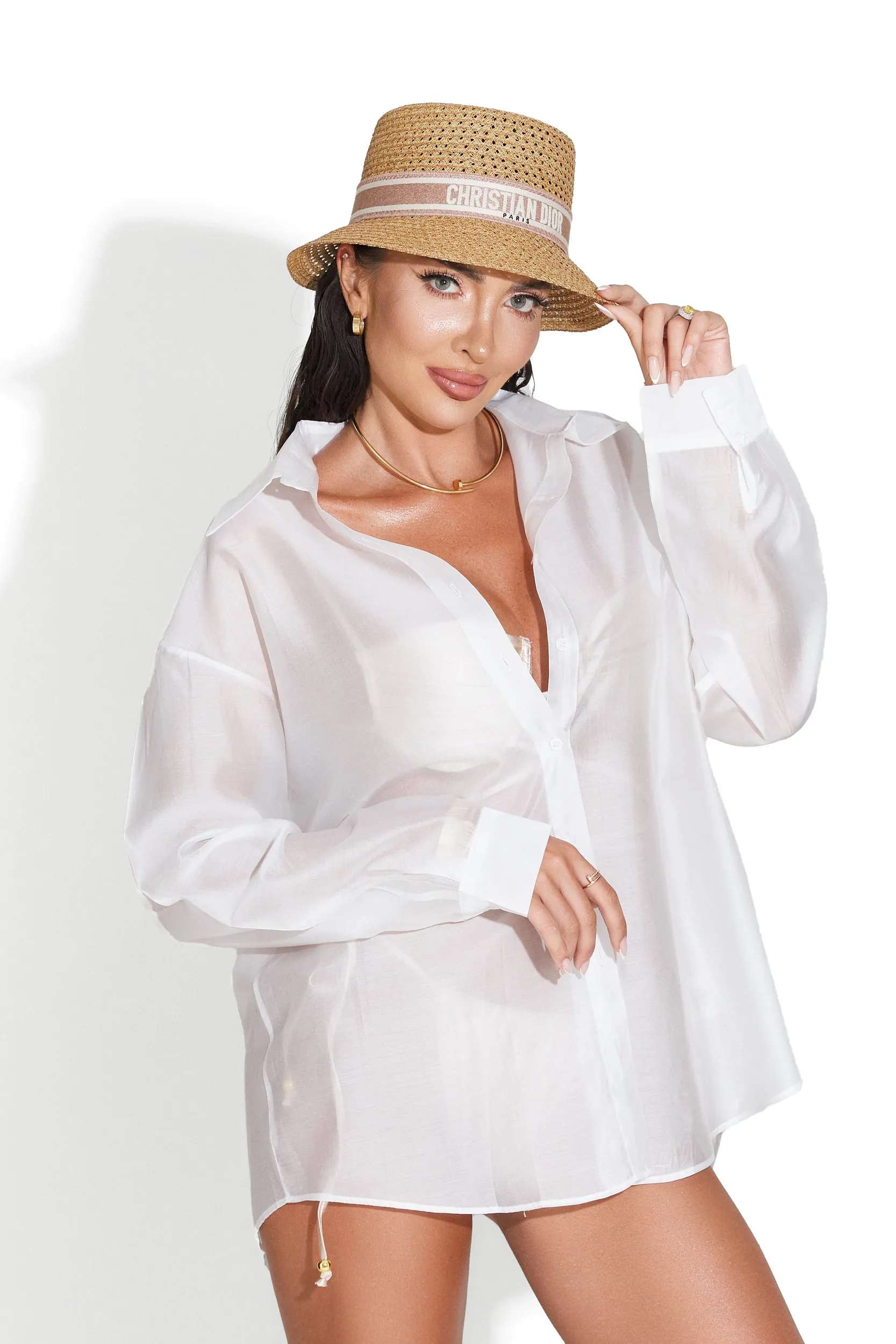 Camasa dama casual alba Ysna Bogas sold by bogas