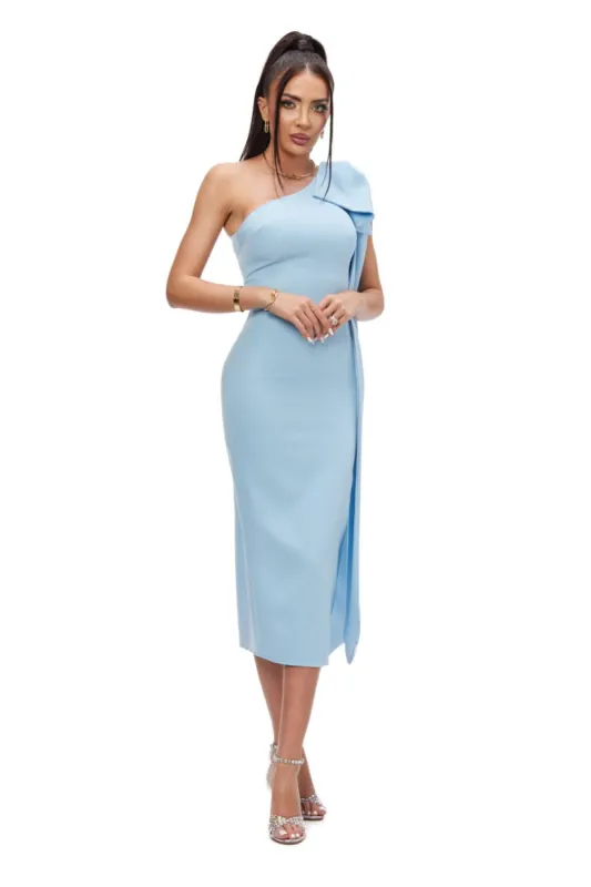 Rochie midi stofa bleu Marieke Bogas sold by bogas