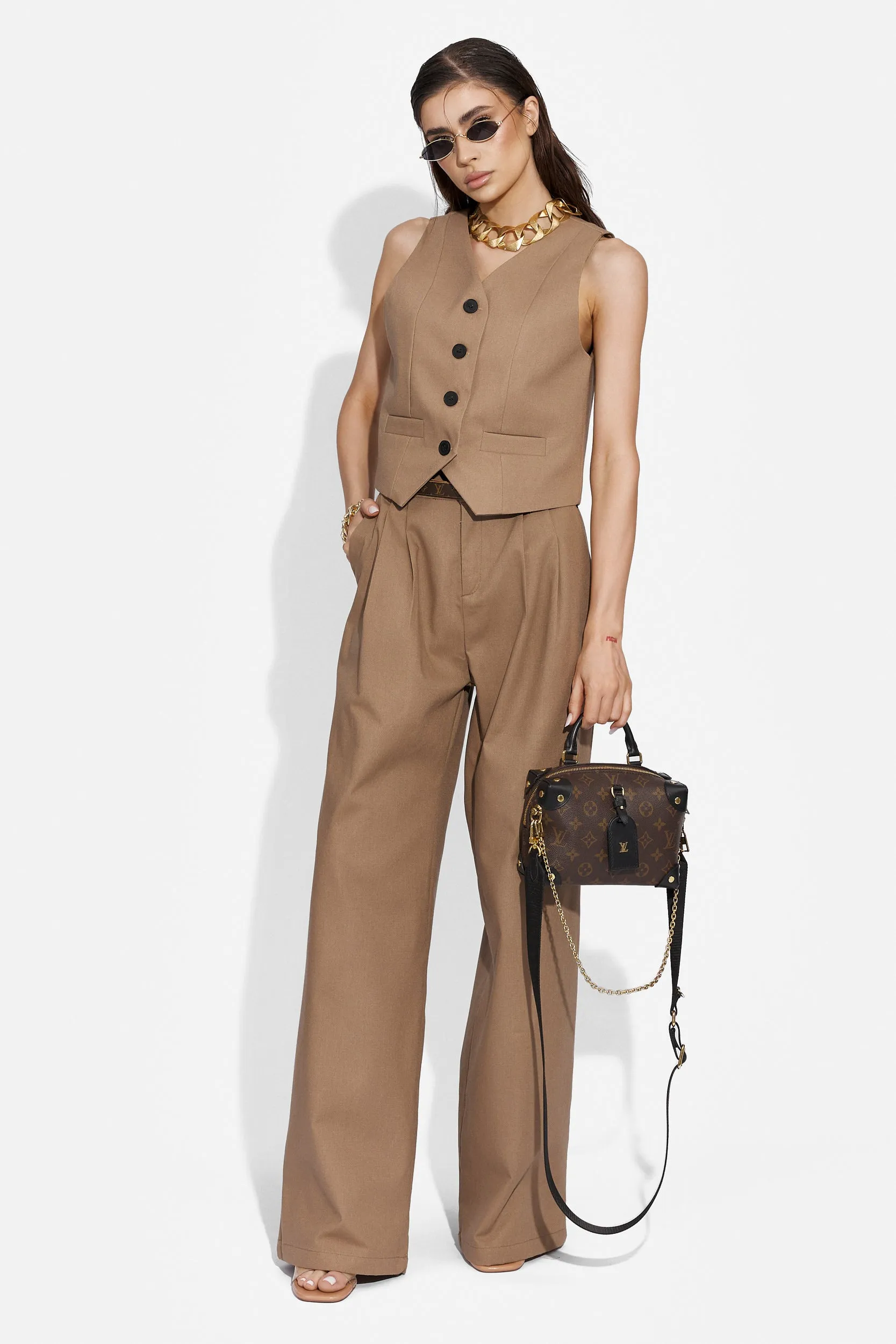 Compleu cu pantaloni dama casual maro Velasy Bogas sold by bogas product image thumbnail 4