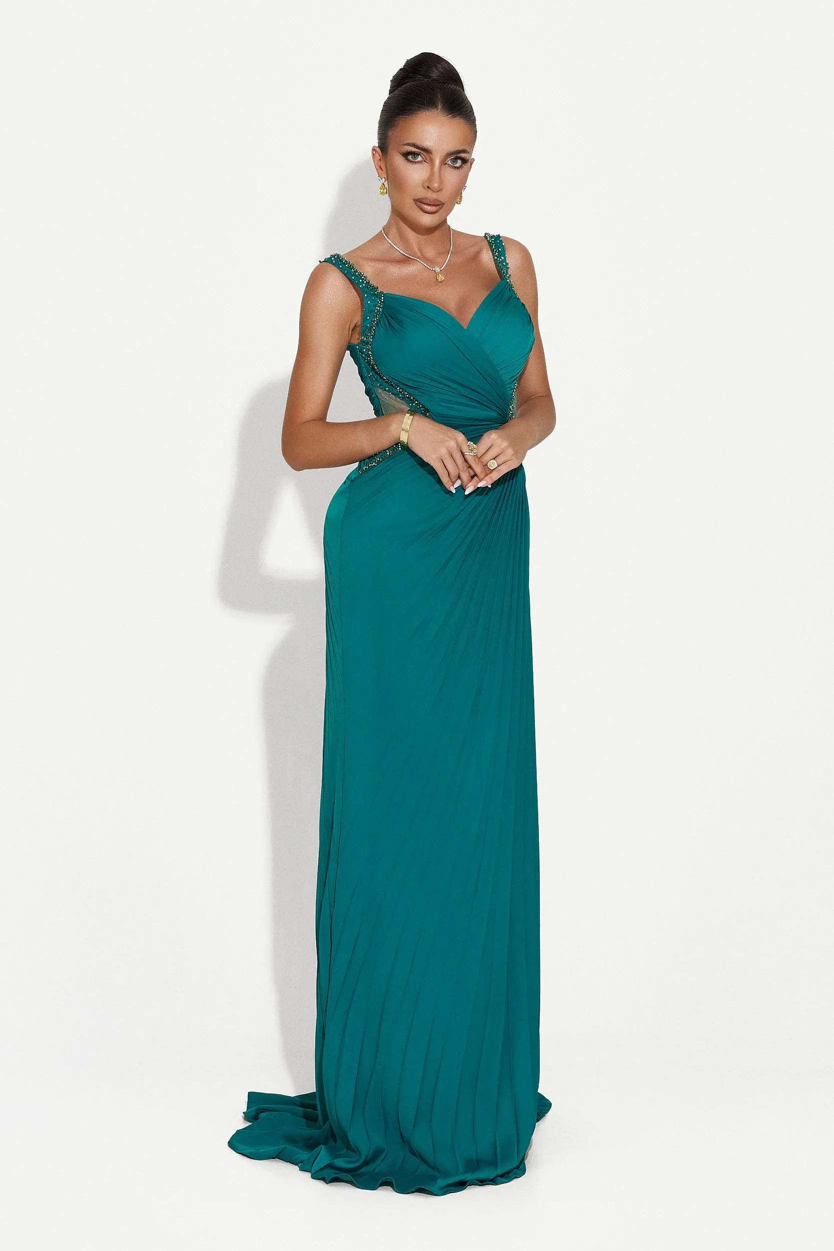 Rochie dama lunga verde Variana Bogas sold by bogas product image thumbnail 4