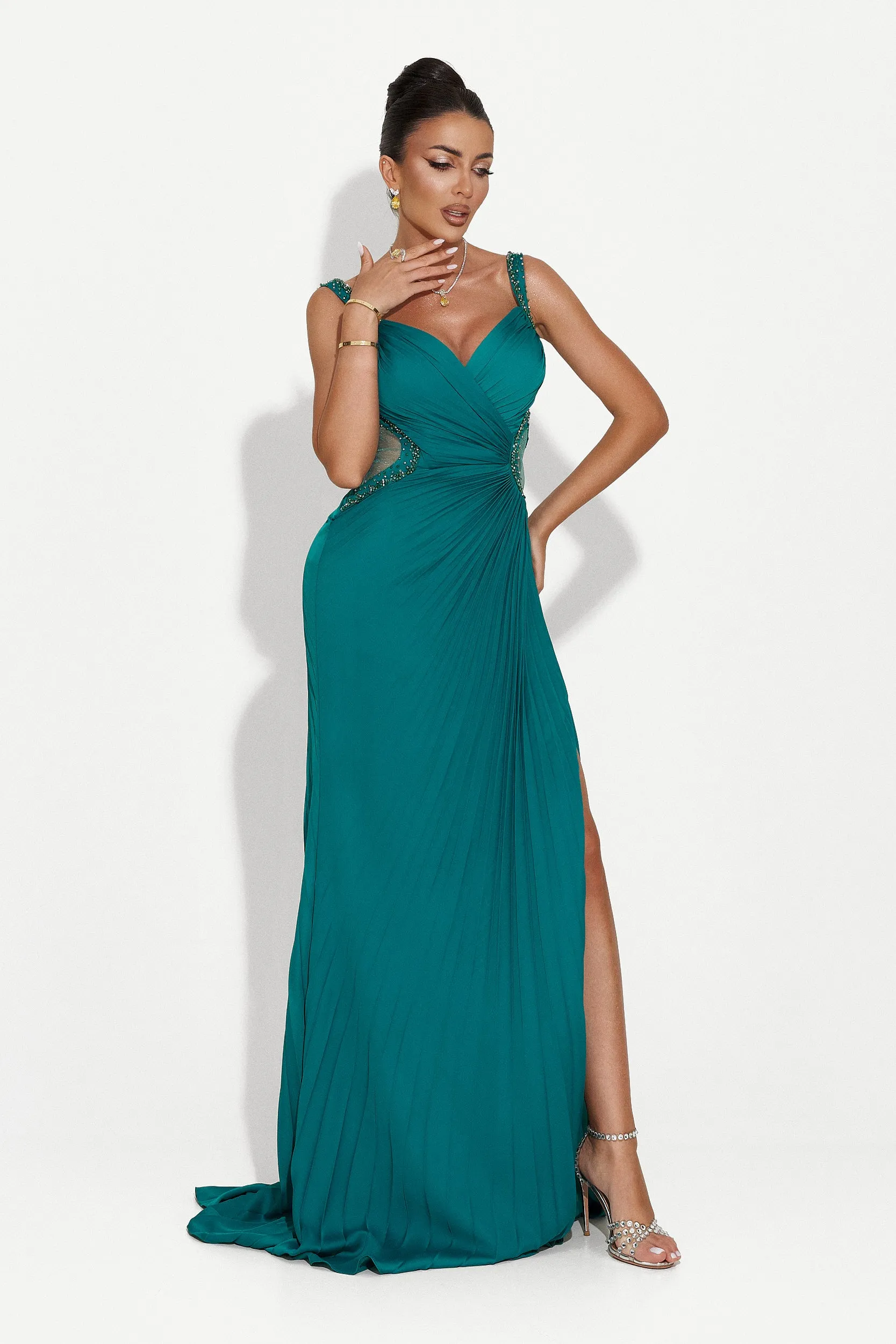 Rochie dama lunga verde Variana Bogas sold by bogas product image thumbnail 3