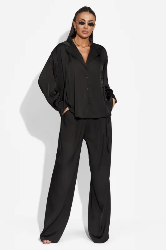 Compleu cu pantaloni elegant negru Plopys Bogas sold by bogas