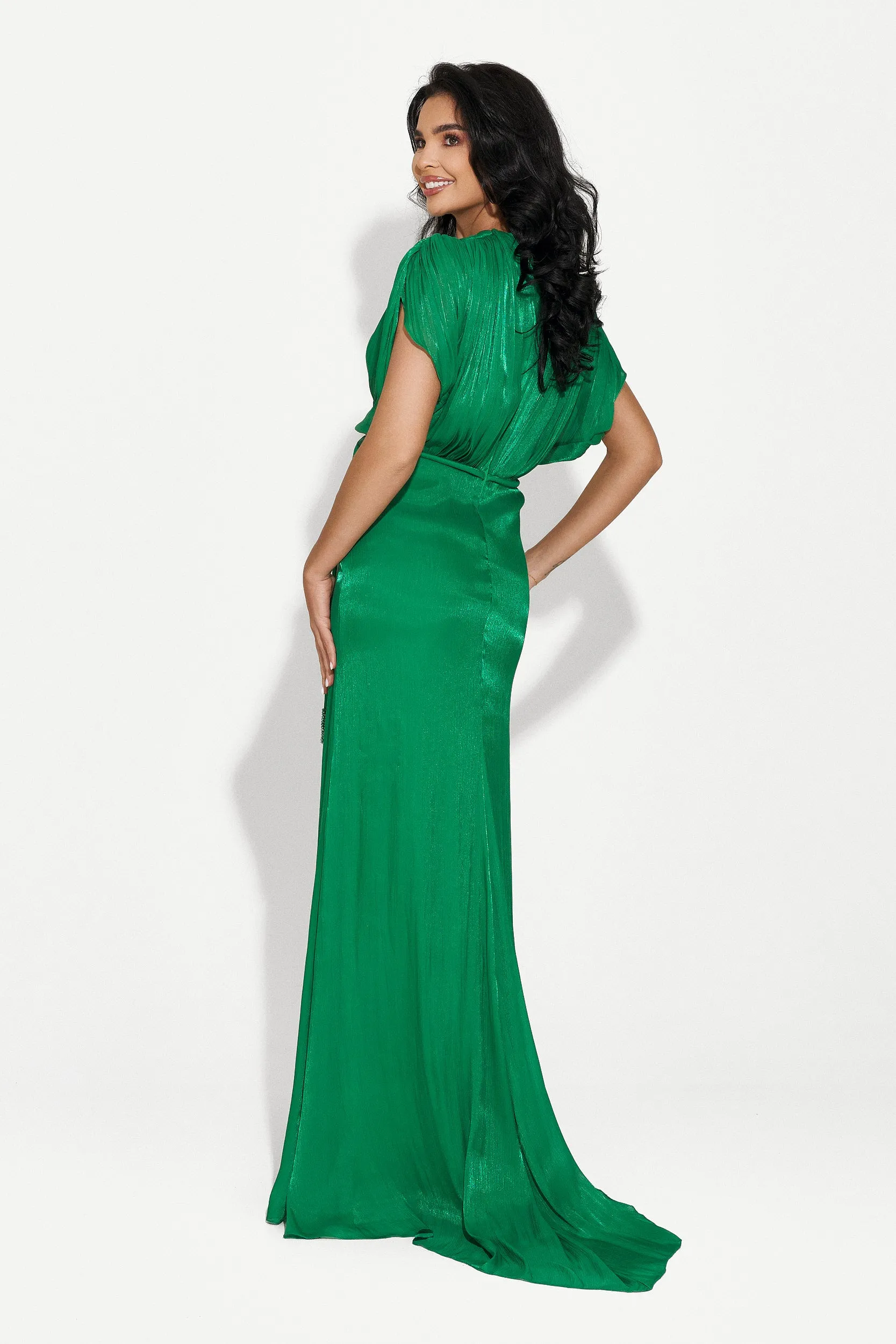 Rochie dama lunga verde Safira Bogas sold by bogas product image thumbnail 2