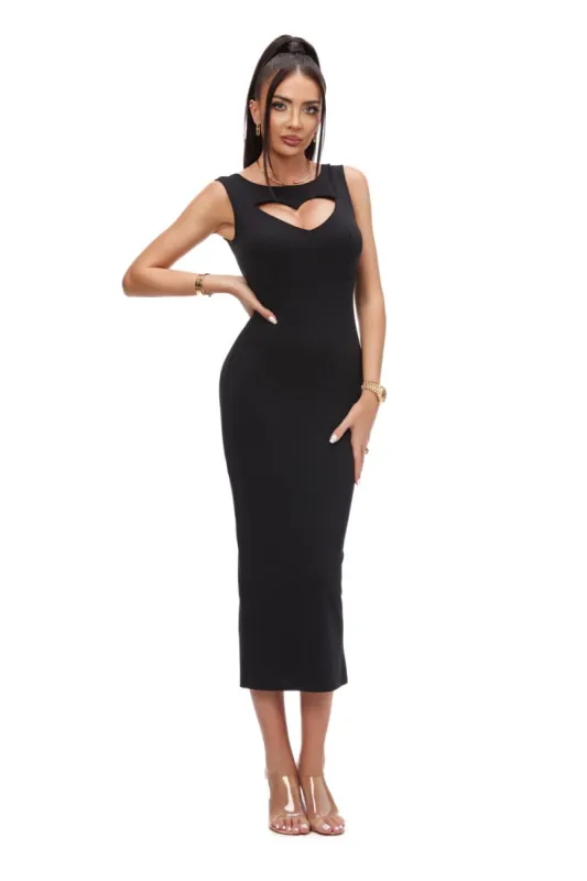 Rochie dama midi neagra Seminy Bogas sold by bogas