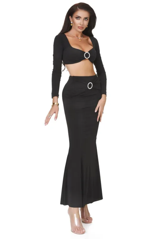 Compleu dama elegant negru Cesisa Bogas sold by bogas