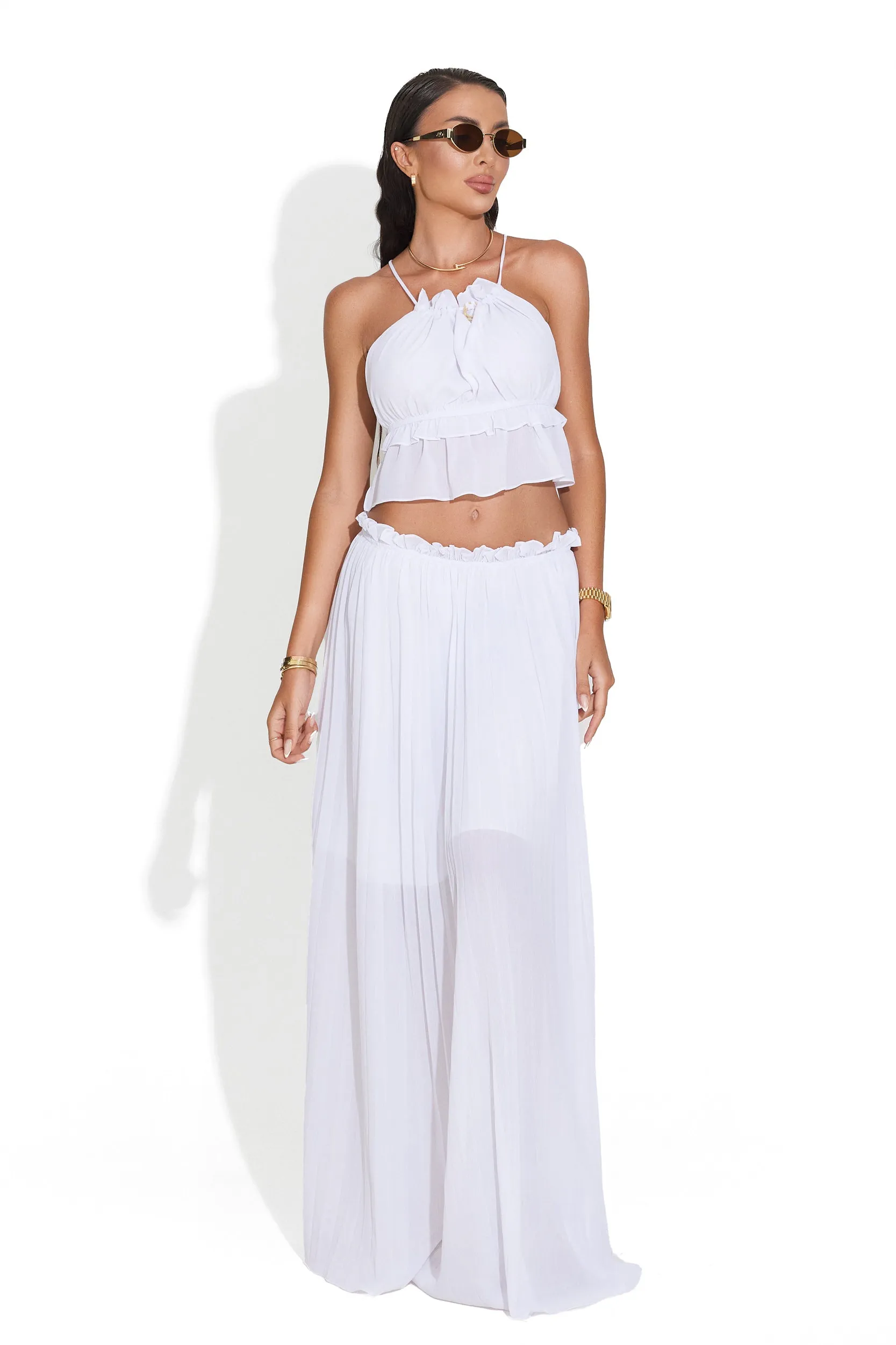 Compleu cu fusta alb Helina Bogas sold by bogas product image thumbnail 3