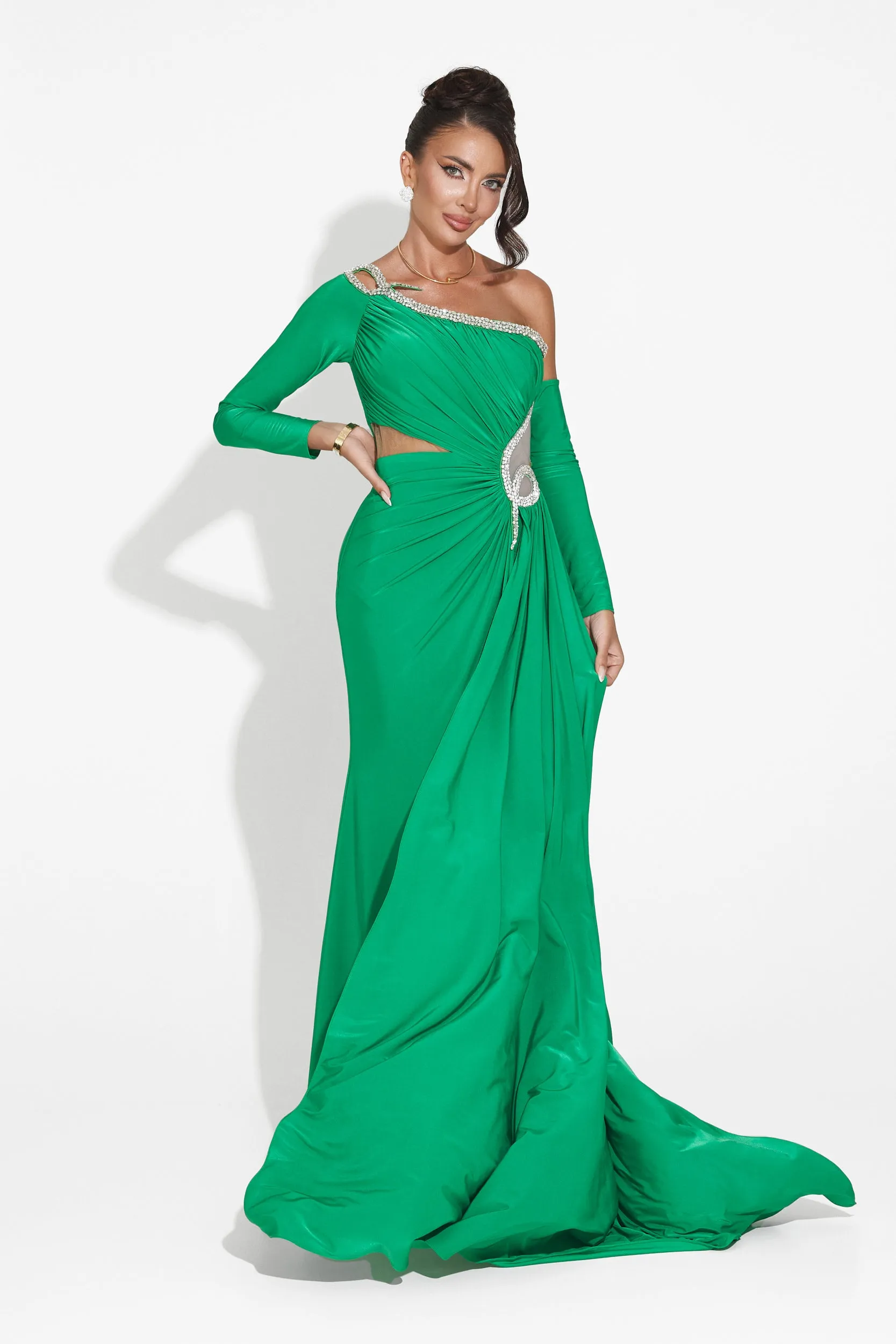 Rochie dama lunga verde Liatha Bogas sold by bogas product image thumbnail 4