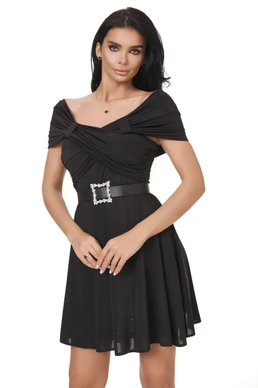 Rochie dama scurta lycra neagra Nye Bogas sold by bogas
