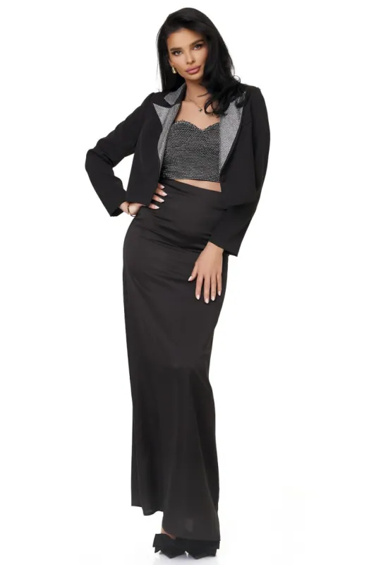 Fusta dama eleganta neagra Glysa Bogas sold by bogas