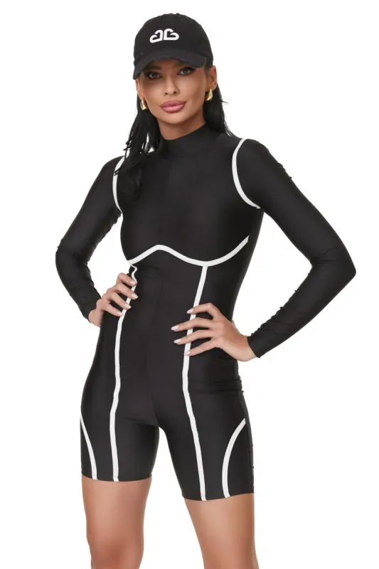 Salopeta dama casual neagra Mesiv Bogas sold by bogas