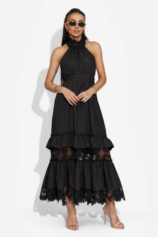Rochie dama lunga neagra Internaty Bogas sold by bogas