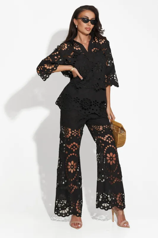 Compleu dama elegant negru Yustina Bogas sold by bogas