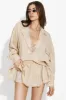 Compleu cu fusta dama casual bej Bestiny Bogas sold by bogas